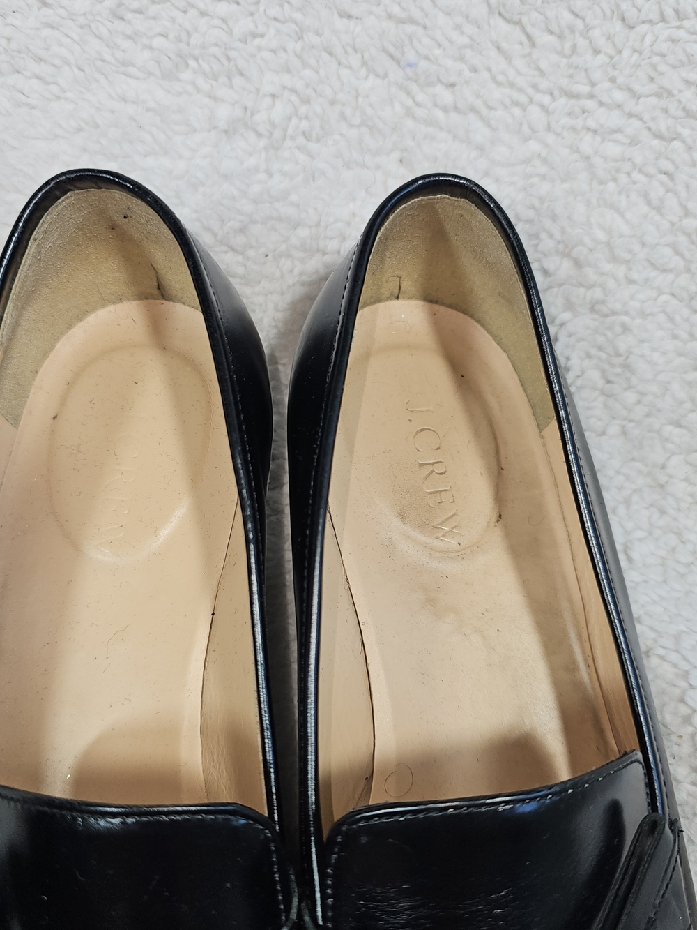 J. Crew Womens Black Patent Leather Academy Penny Loafers Slip On Size 8.5. - Picture 7 of 16